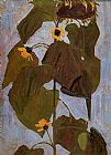 Egon Schiele Famous Paintings - Sunflower